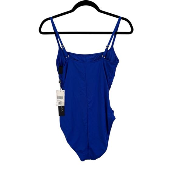 NWT! La Blanca Island Goddess One Piece Swimsuit in Sapphire Blue - Size 8 - Picture 6 of 9
